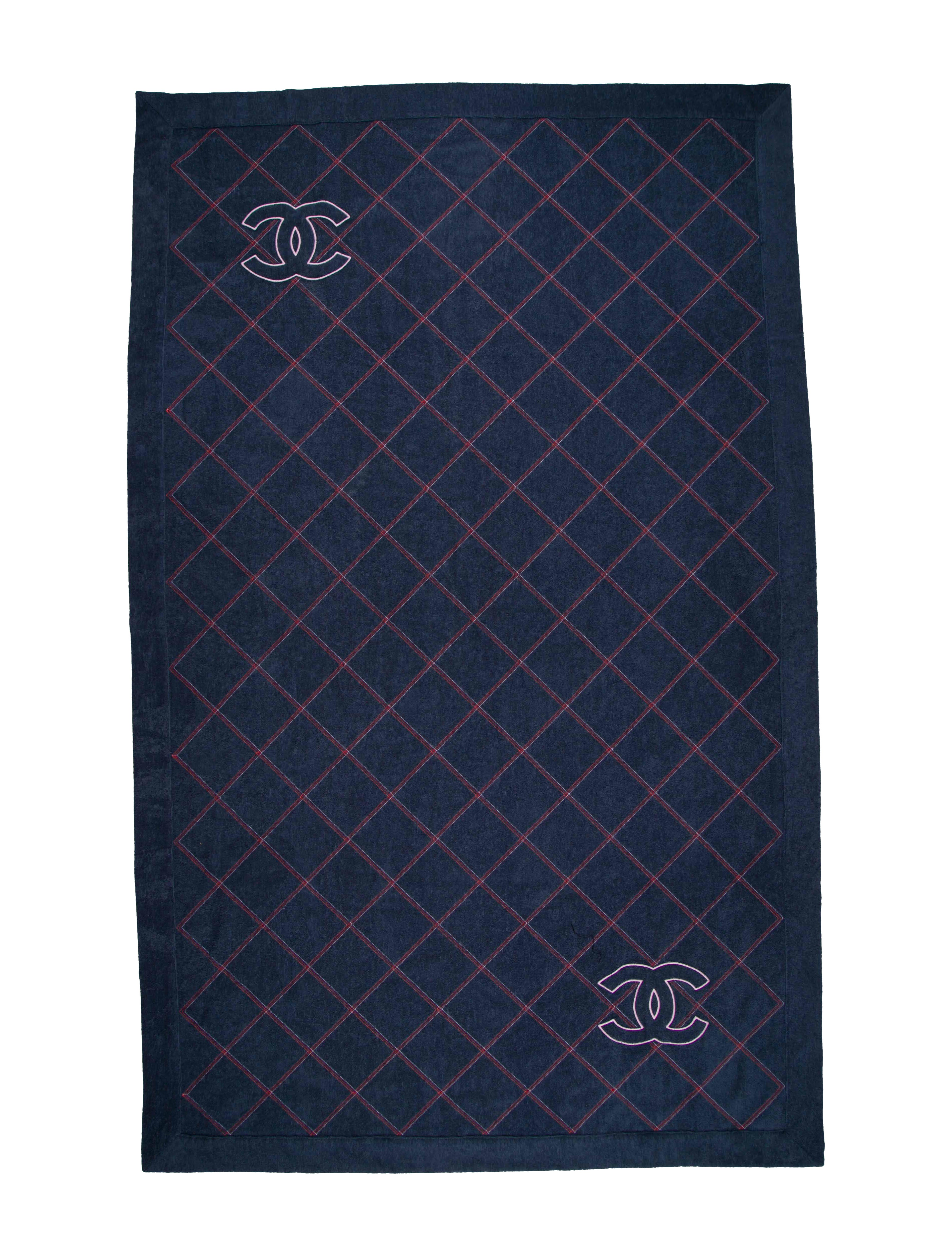 Chanel CC Beach Towel Set Blue Bath, Bedding & Bath CHA194142 The