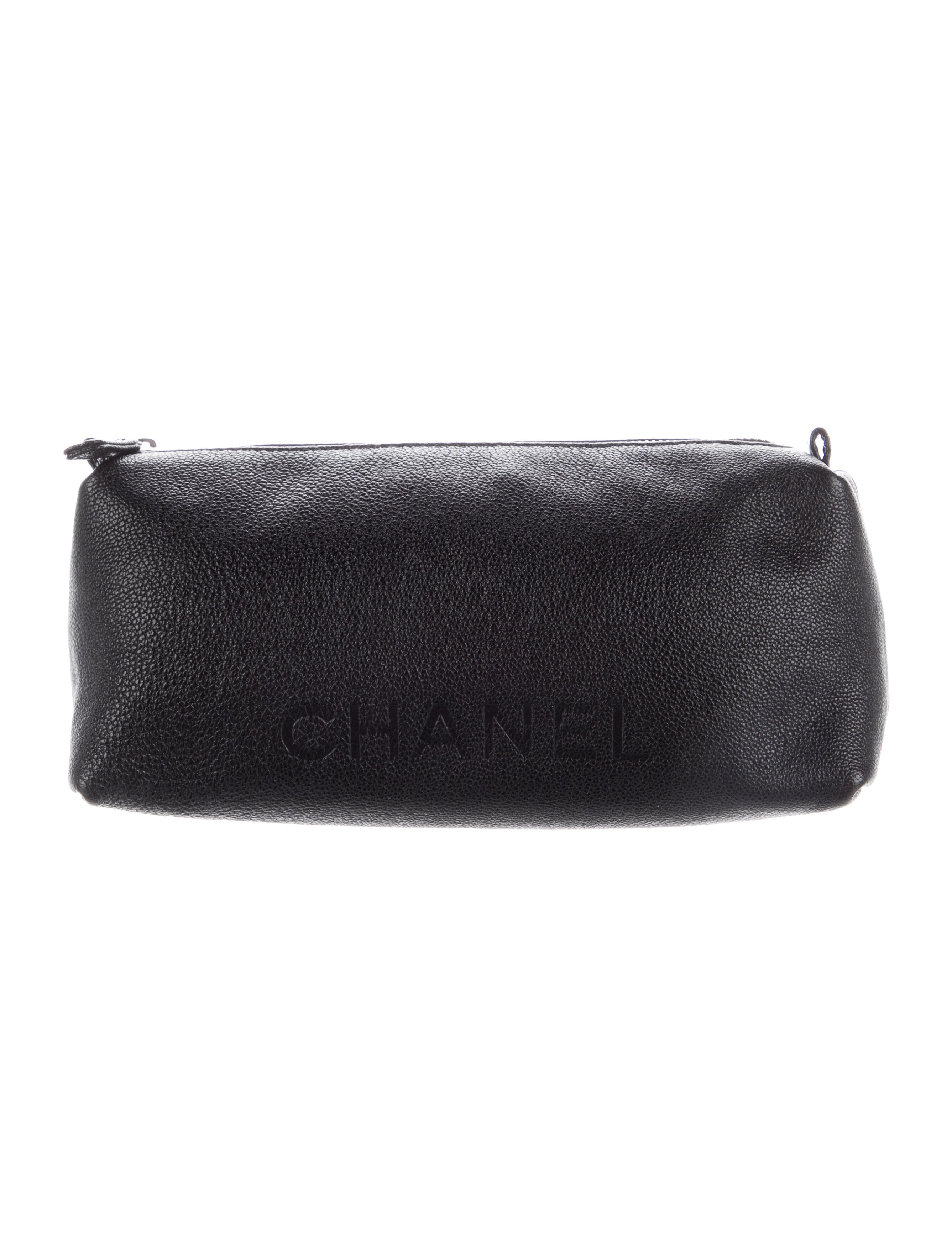 Chanel Quilted Flap Cosmetic Case Black Cosmetic Bags, Accessories