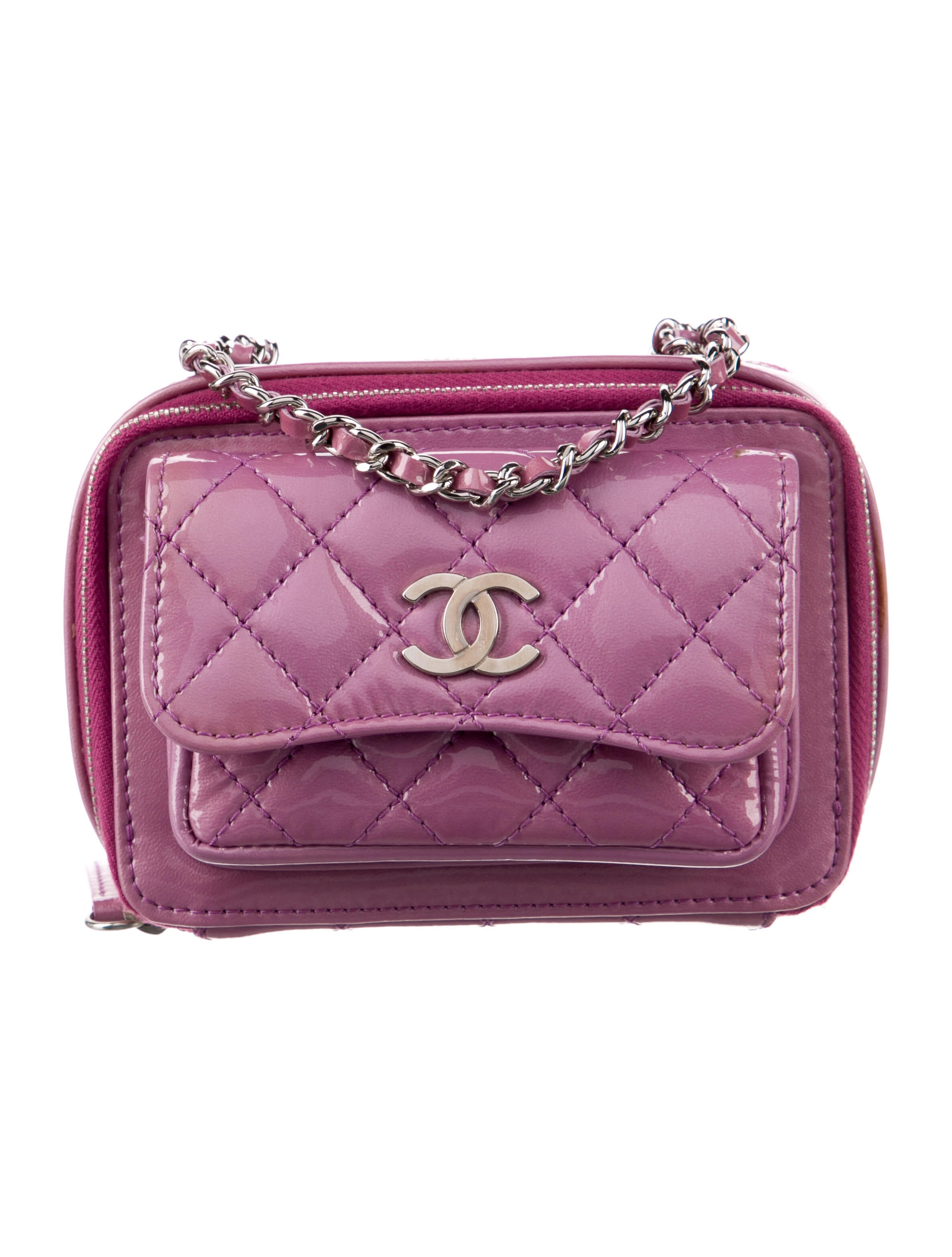 Chanel Velvet Quilted Mini Flap Bag Purple Crossbody Bags, Handbags