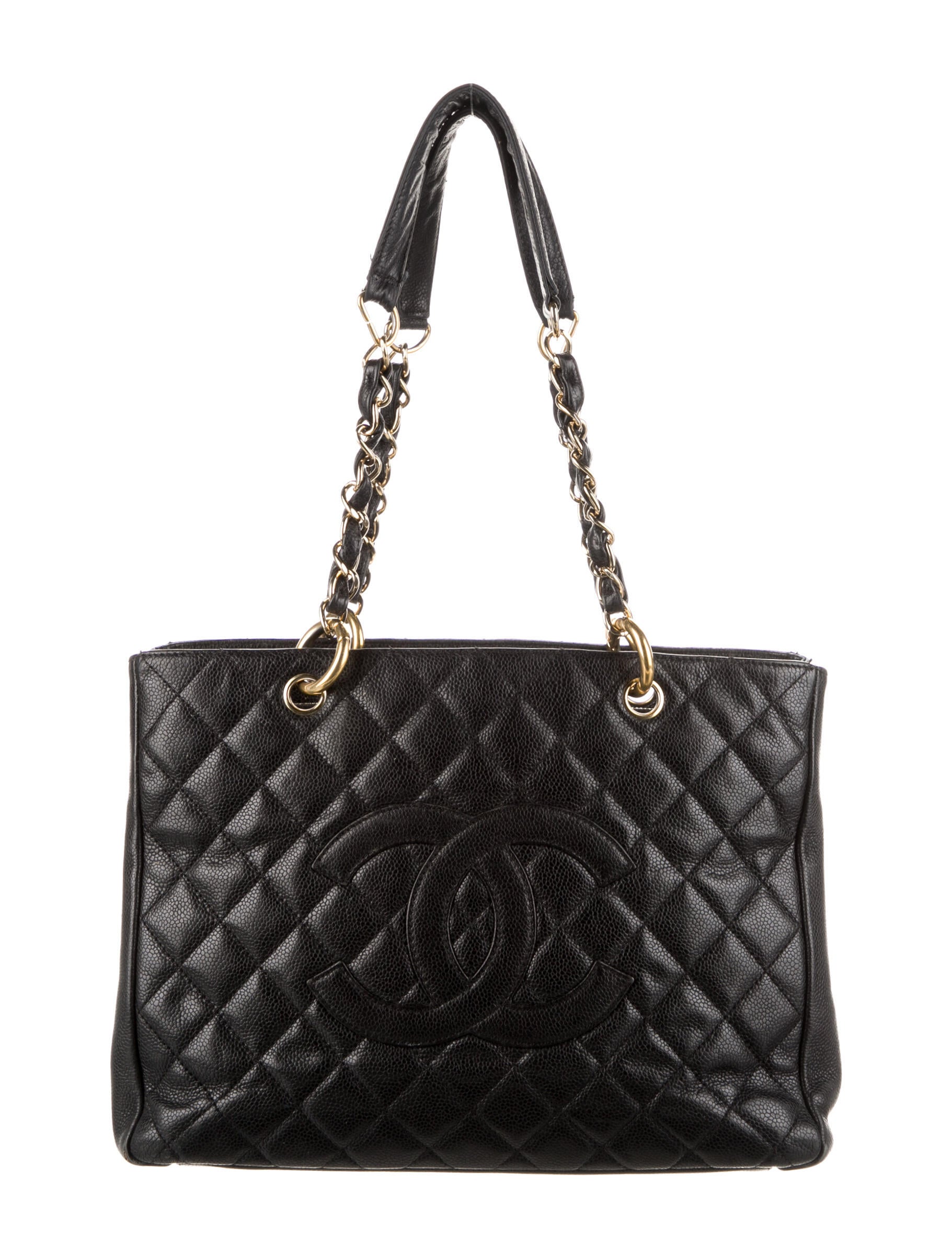 Chanel Quilted Chain Tote Black Totes, Handbags CHA907329 The