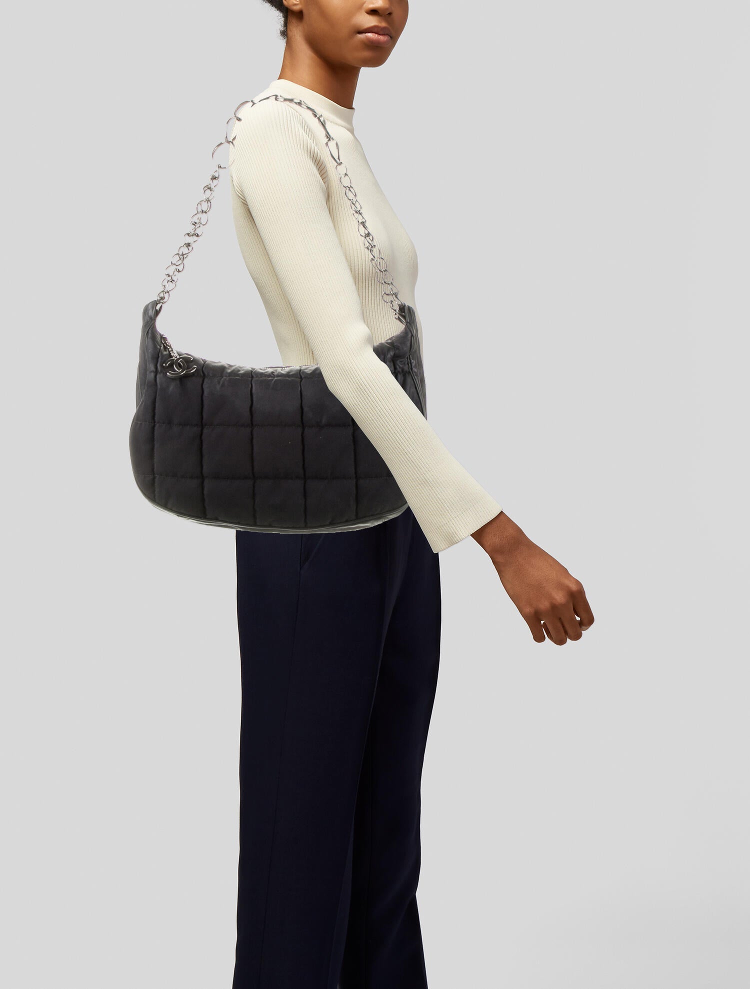 Chanel Nylon Square Quilt Shoulder Bag Shoulder Bags, Handbags The