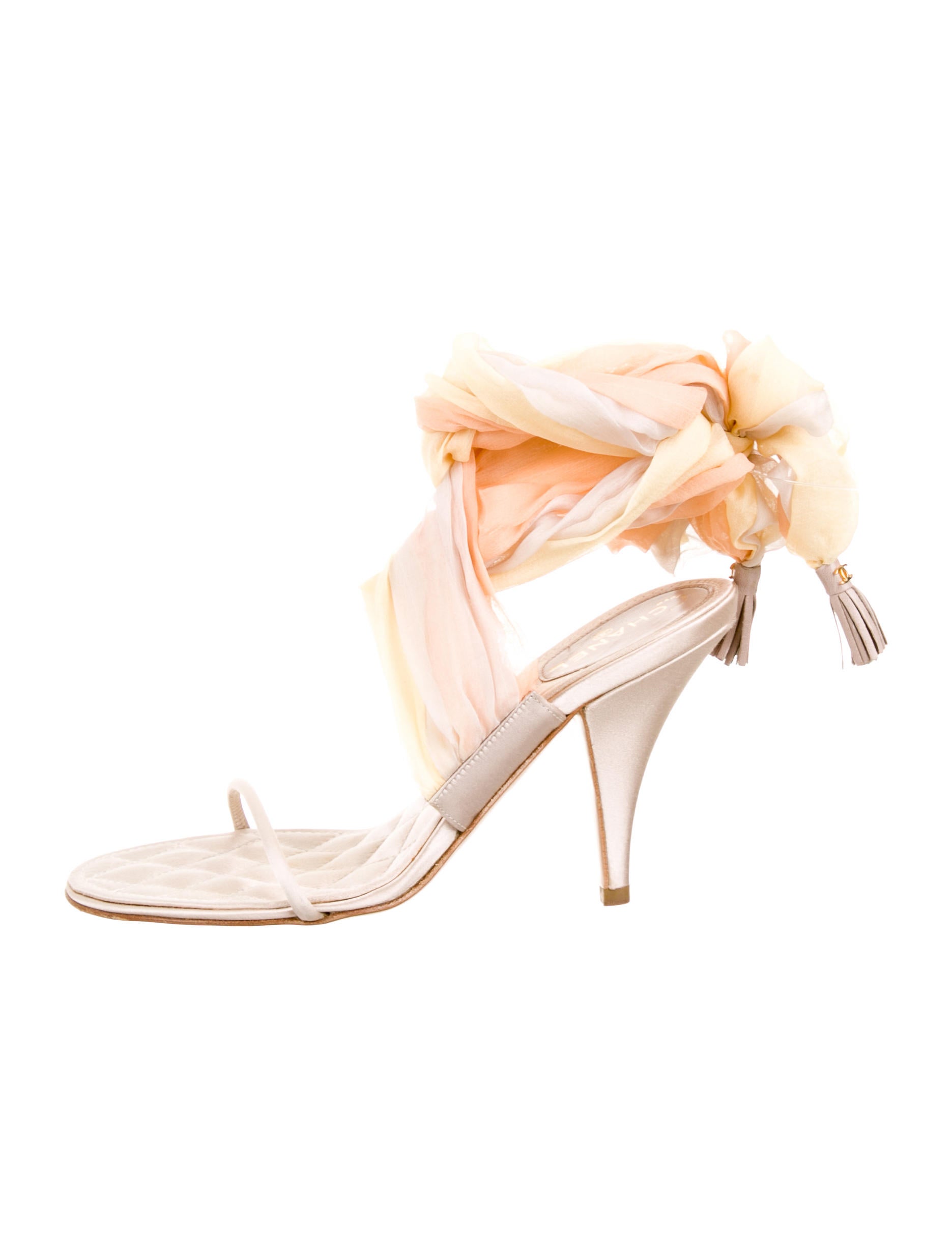 Chanel LaceUp Sandals Shoes CHA85269 The RealReal