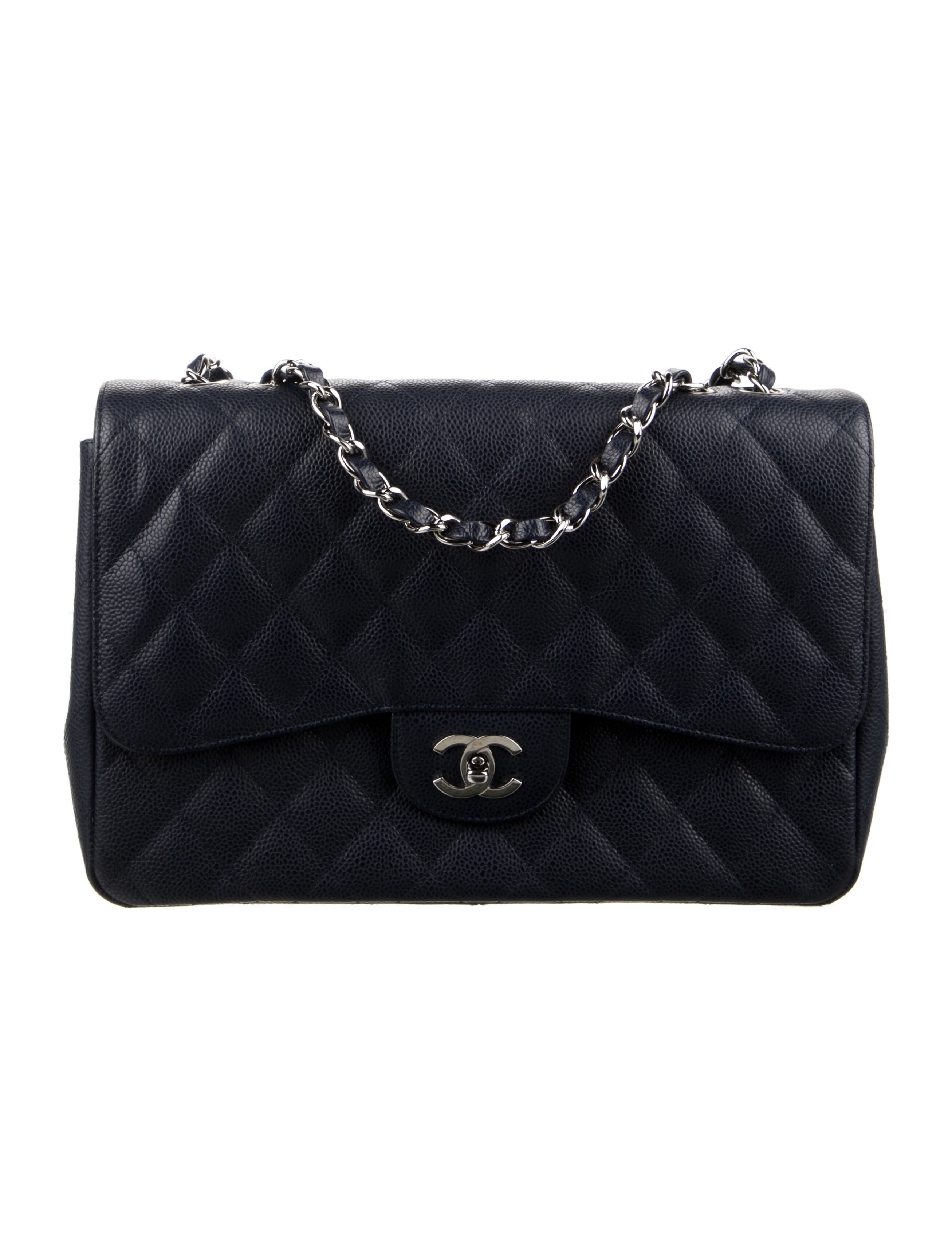 Chanel Classic Jumbo Single Flap Bag Blue Shoulder Bags, Handbags