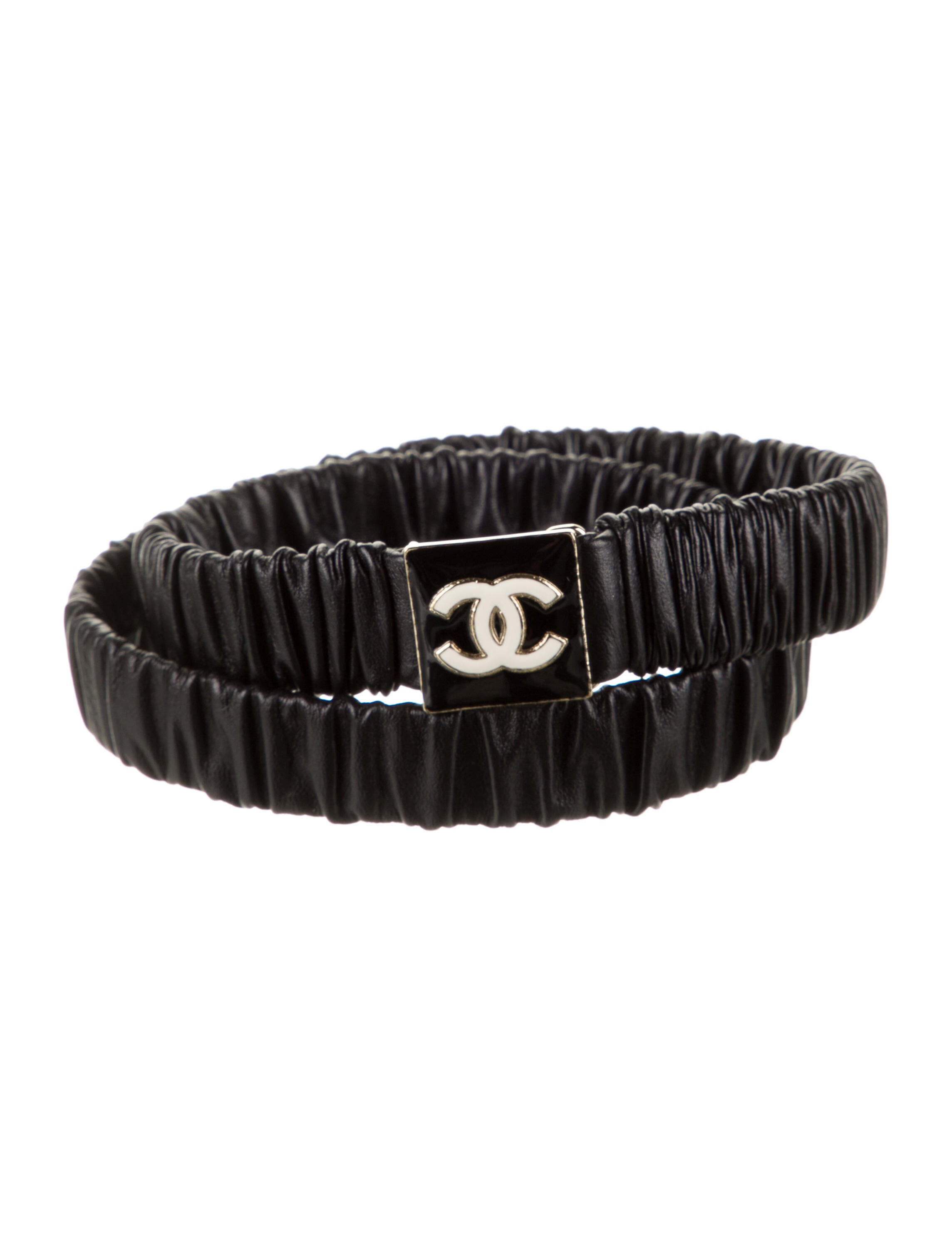 Chanel 2022 Interlocking CC Logo Waist Belt Black Belts, Accessories