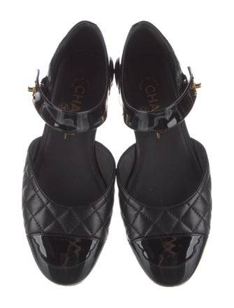 Chanel 2021 Interlocking CC Logo Mary Jane Flats