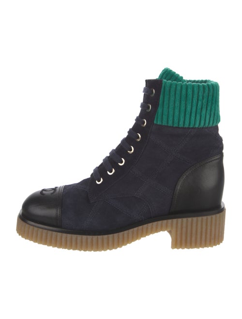 Chanel 2020 Interlocking CC Logo Combat Boots