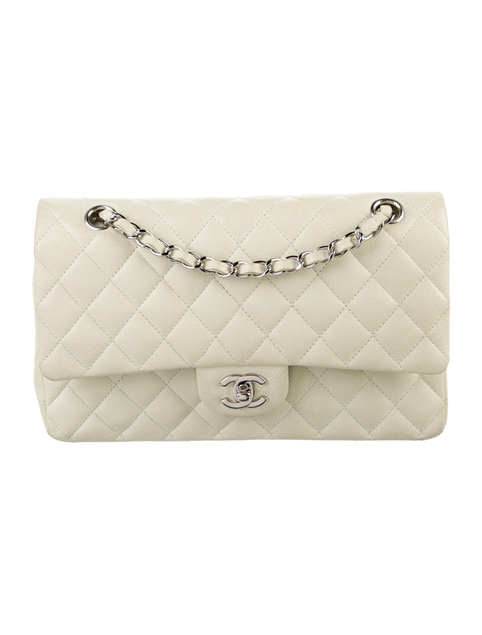 Chanel 2021 Classic Rectangular Mini Flap Bag w/ Tags Neutrals