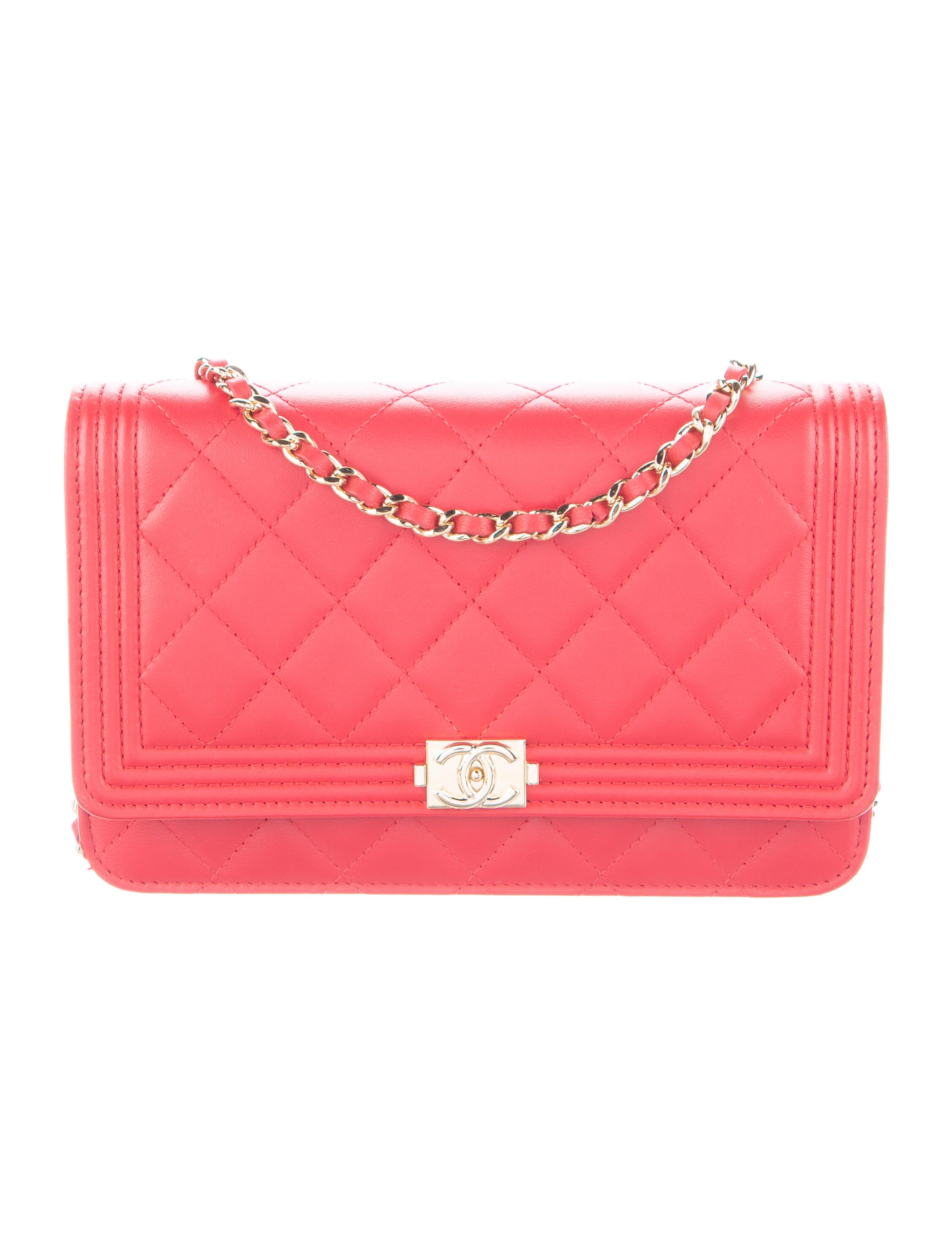 Chanel Chanel Boy Wallet on Chain Red Crossbody Bags, Handbags