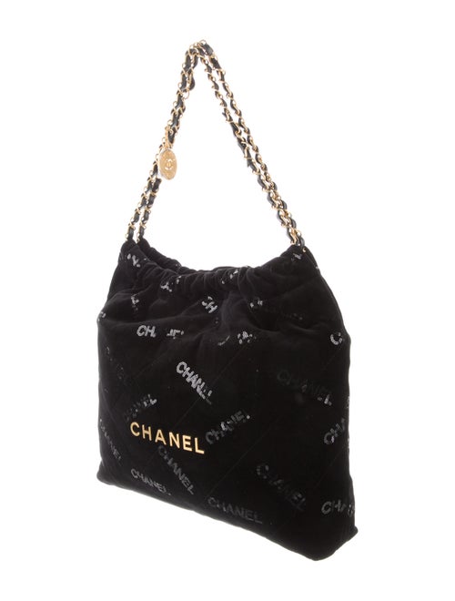 Chanel 2022 Velvet Sequin 22 Hobo