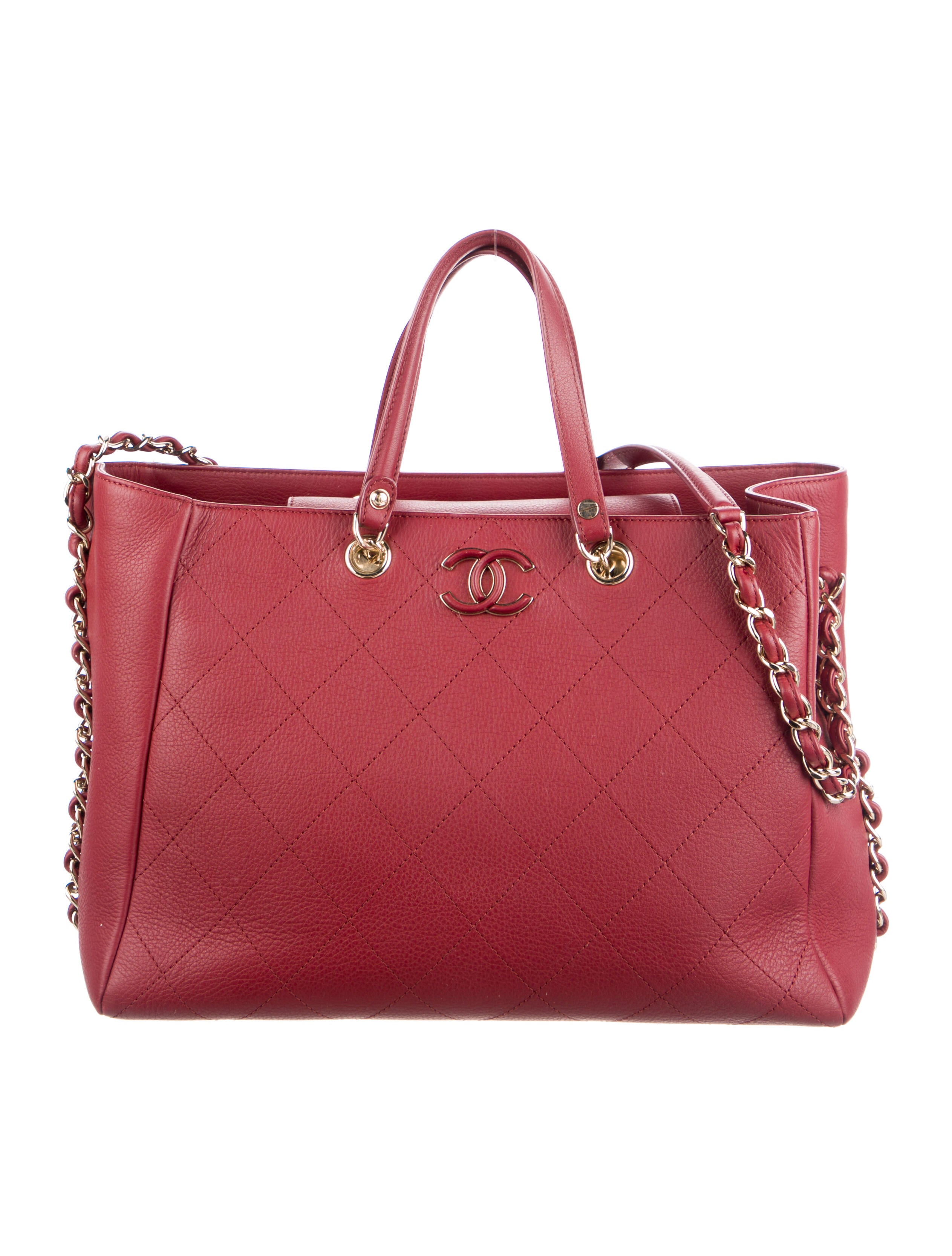 Chanel Grand Shopping Tote Red Totes, Handbags CHA103318 The RealReal