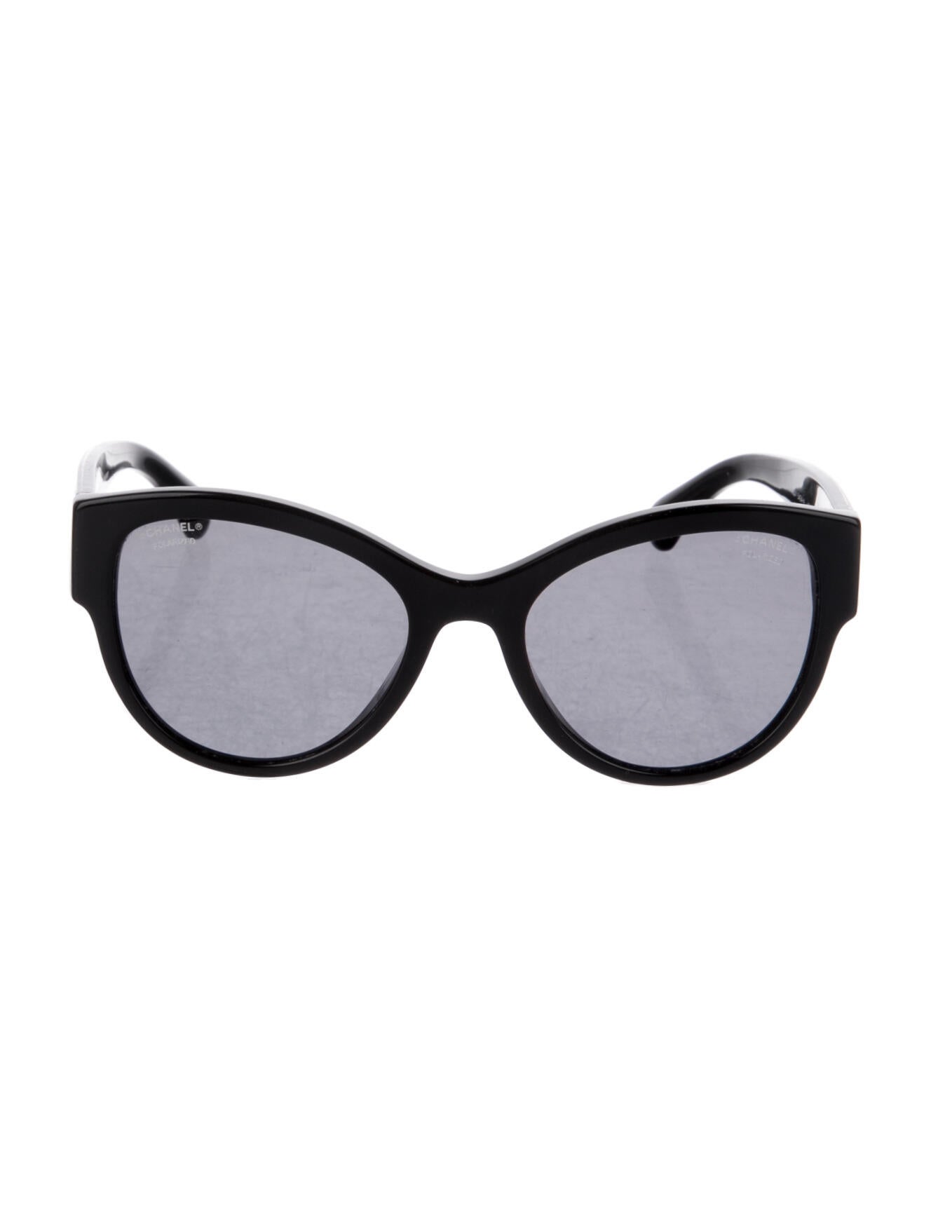 Chanel ChainLink Accent Aviator Sunglasses Metallic Sunglasses