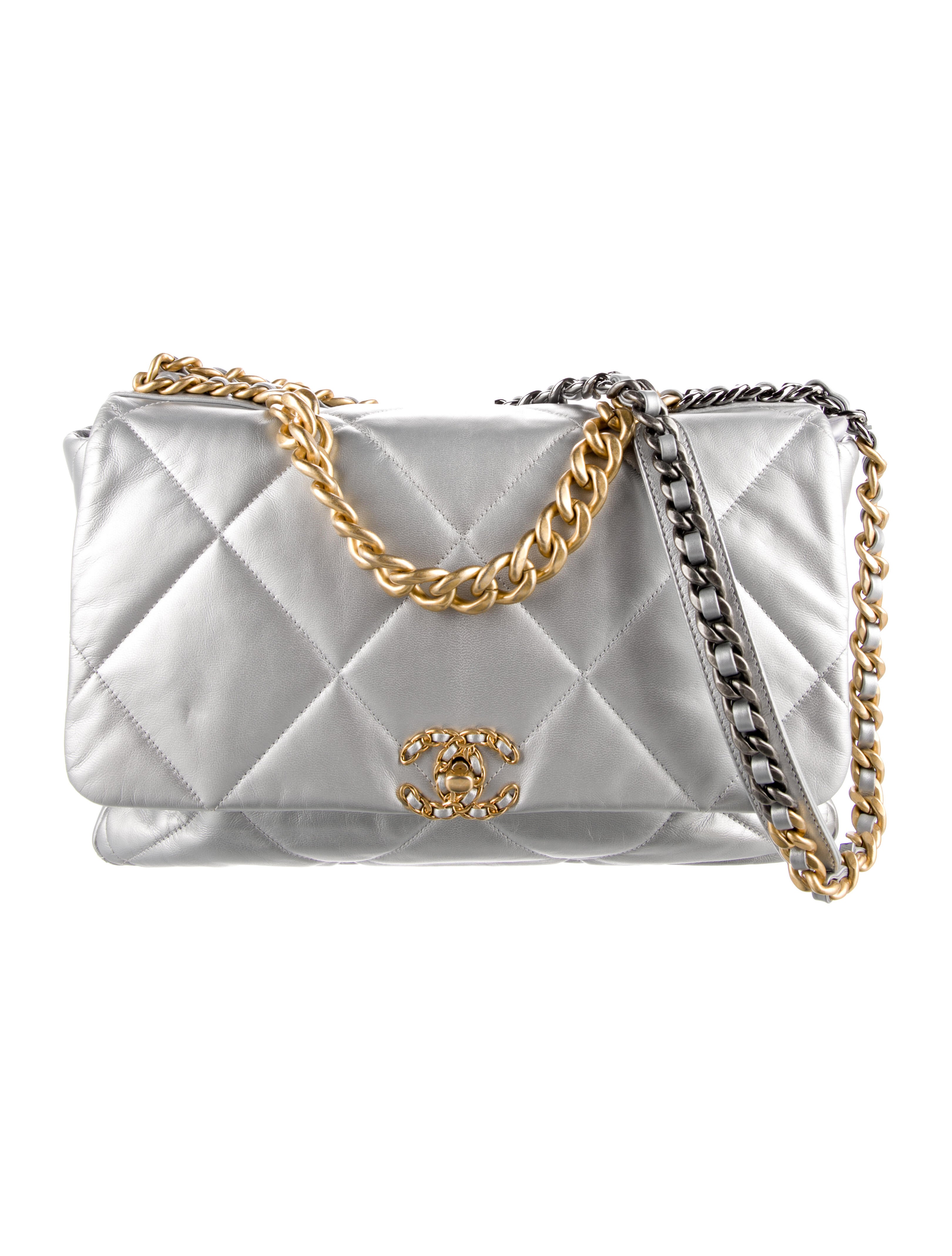 Chanel 2020 Metallic Maxi 19 Flap Bag