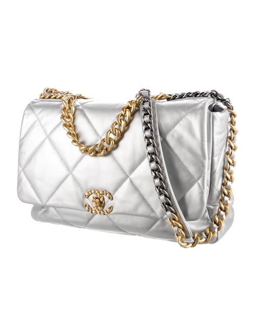 Chanel 2020 Metallic Maxi 19 Flap Bag