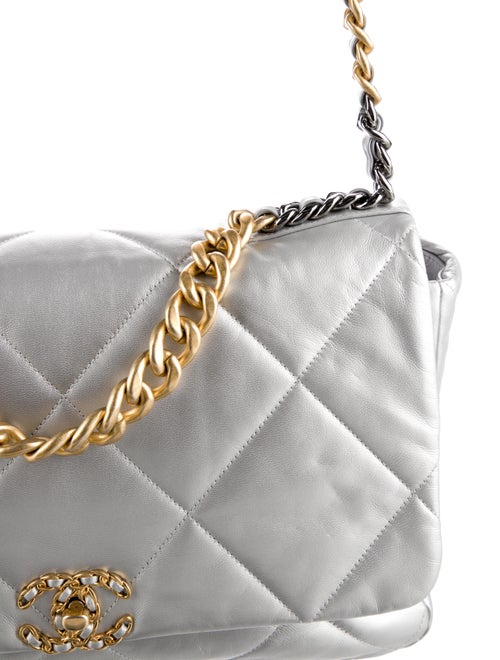 Chanel 2020 Metallic Maxi 19 Flap Bag
