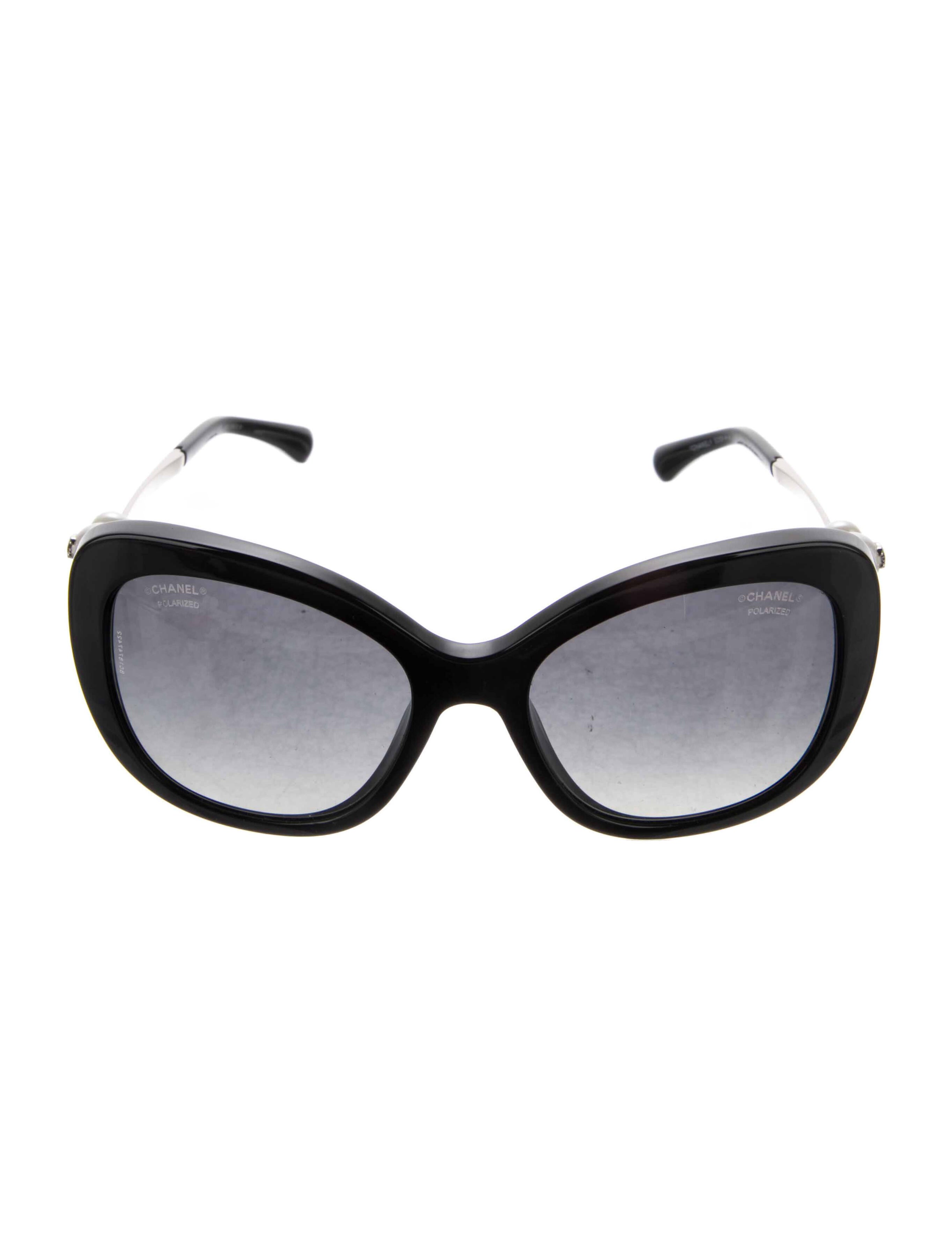 Chanel ChainLink Accent Aviator Sunglasses Metallic Sunglasses