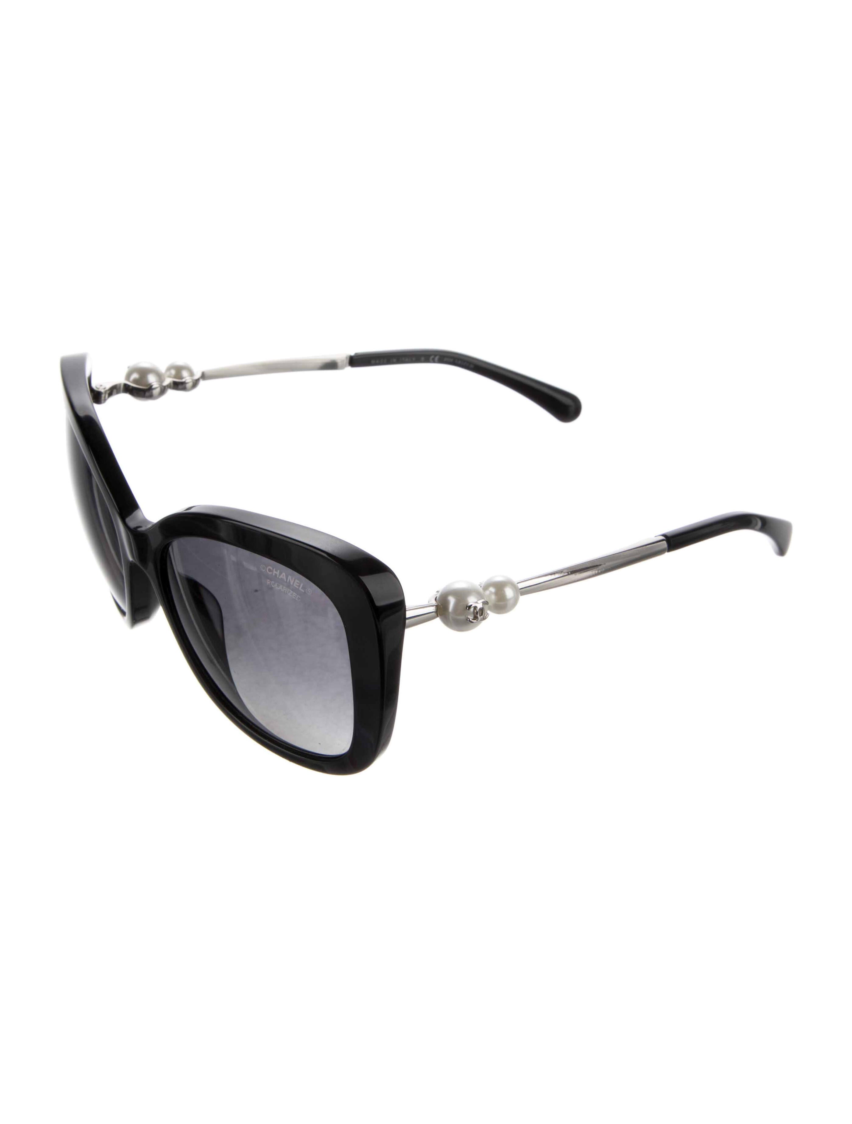 Chanel ChainLink Accent Aviator Sunglasses Metallic Sunglasses