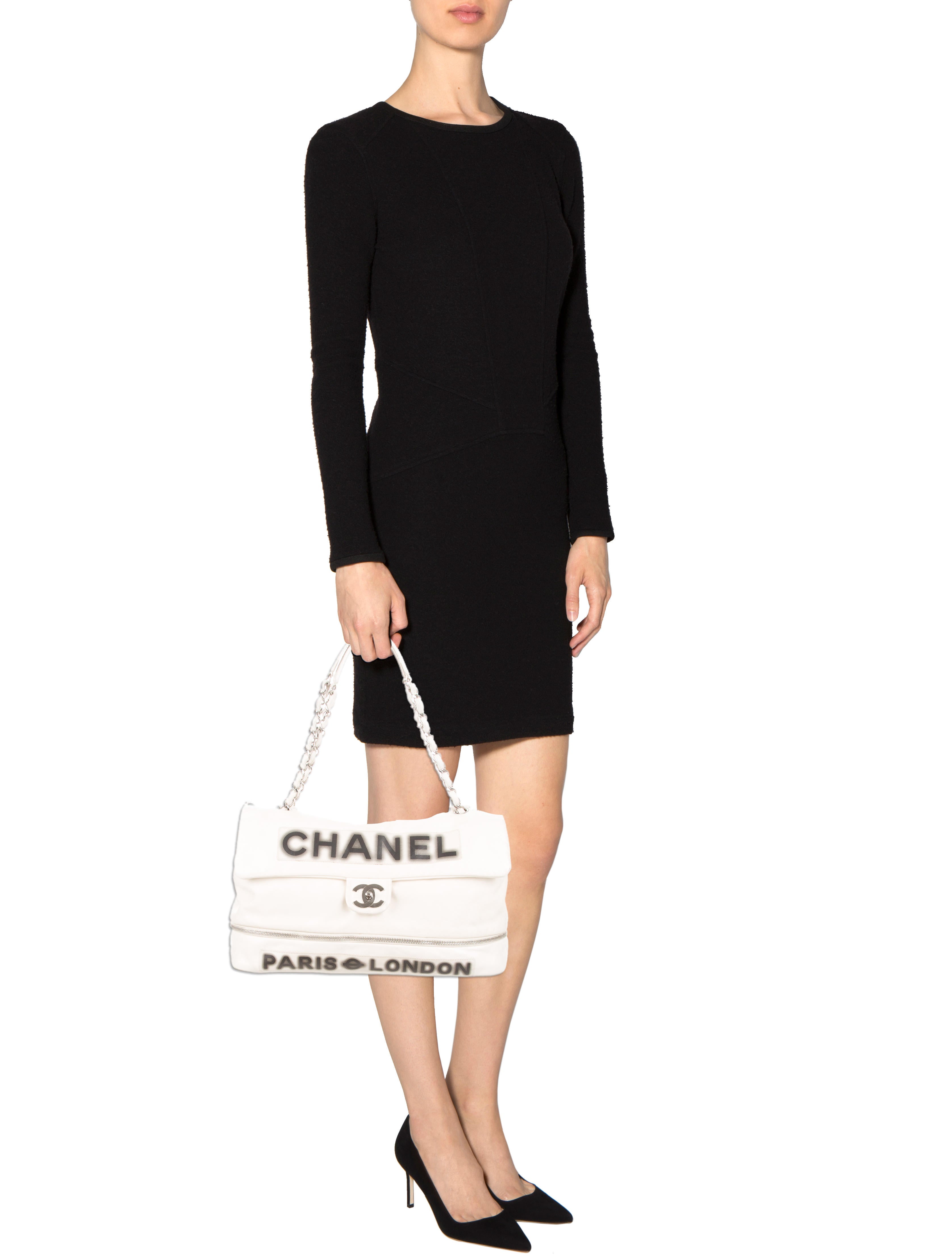 CHANEL【PARIS】 Chanel Paris-London Expandable Bag - White Shoulder Bags, Handbags