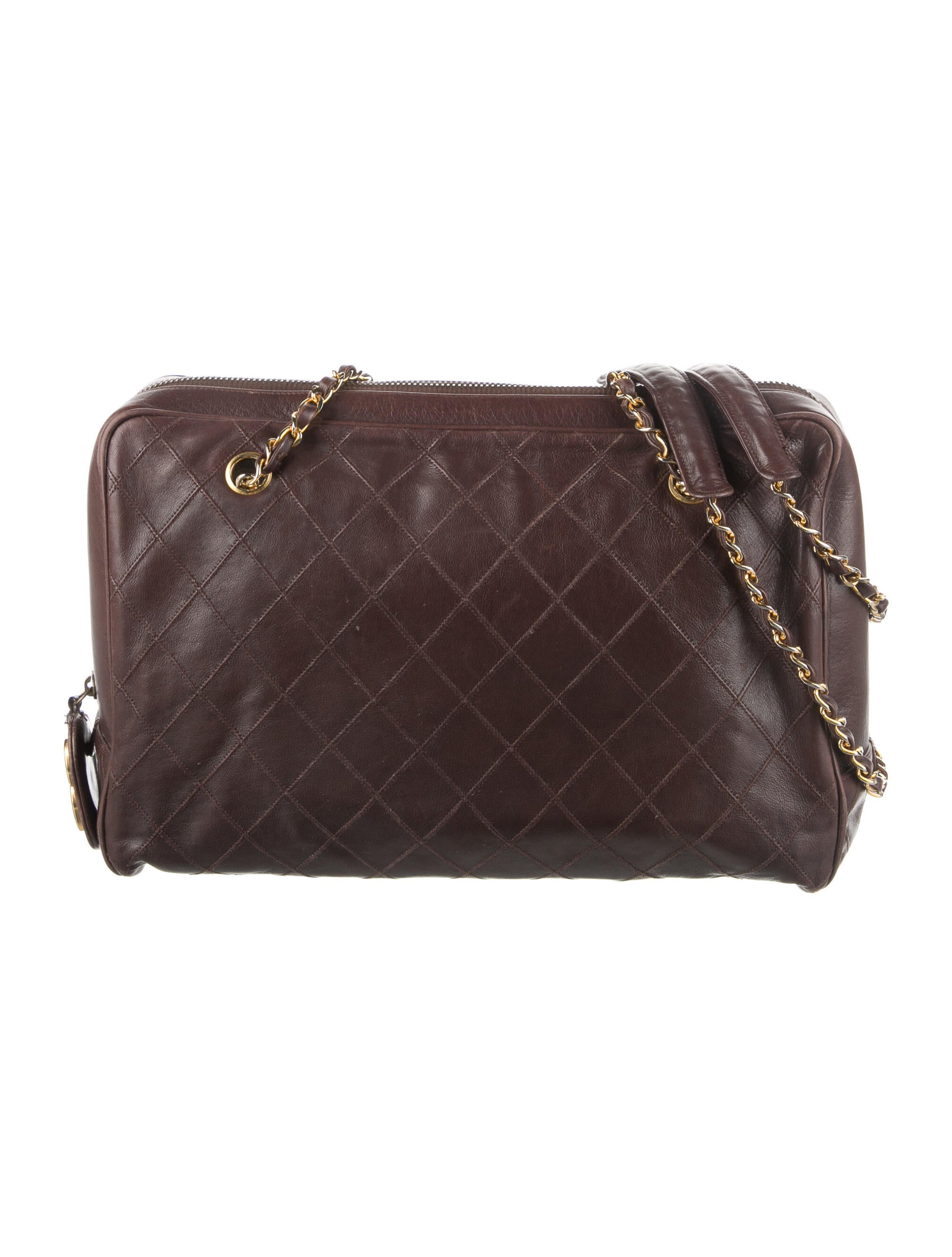 Chanel Quilted Classic Small Double Flap Bag Brown Shoulder Bags