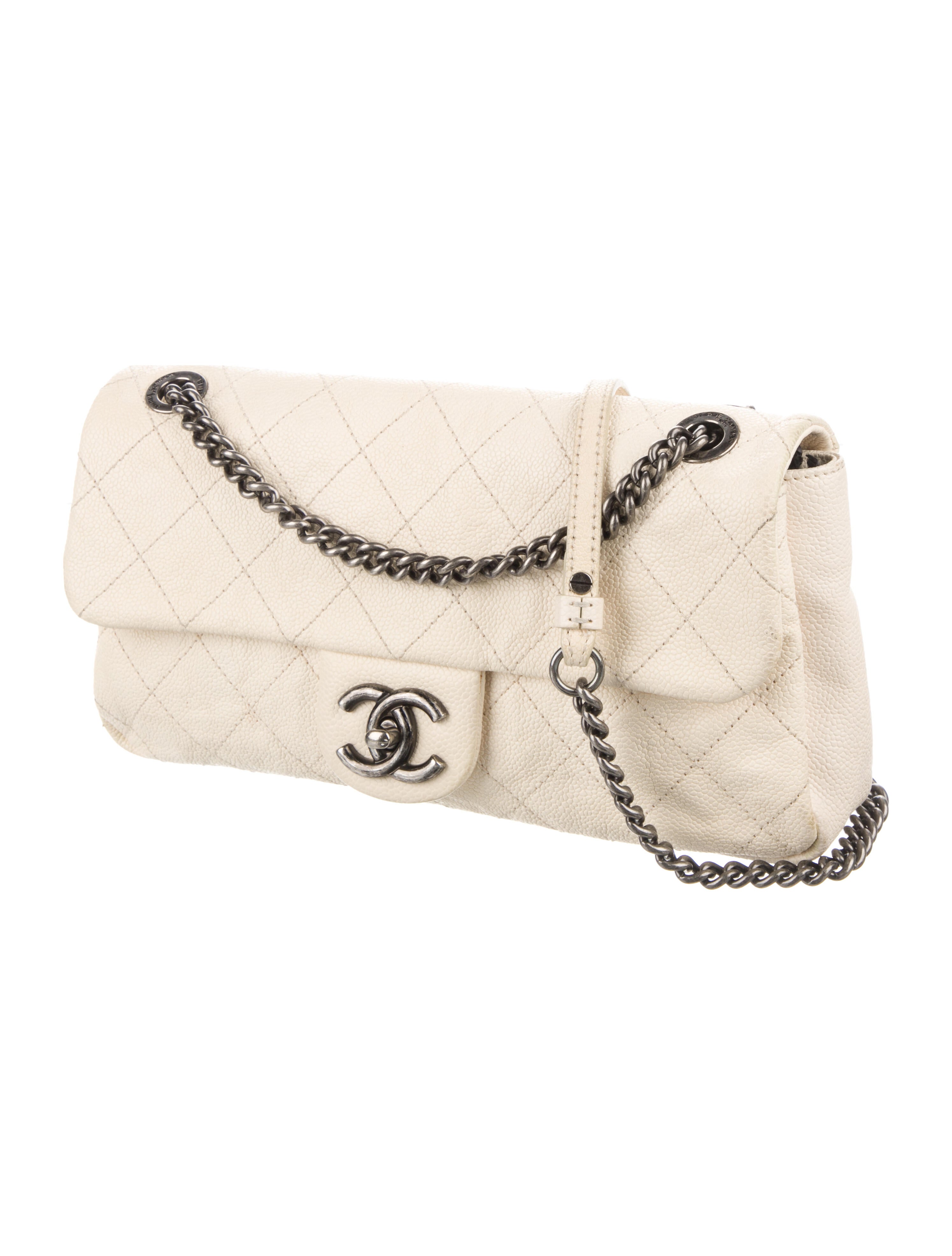 Chanel Crochet Accordion Flap Bag Neutrals Shoulder Bags, Handbags