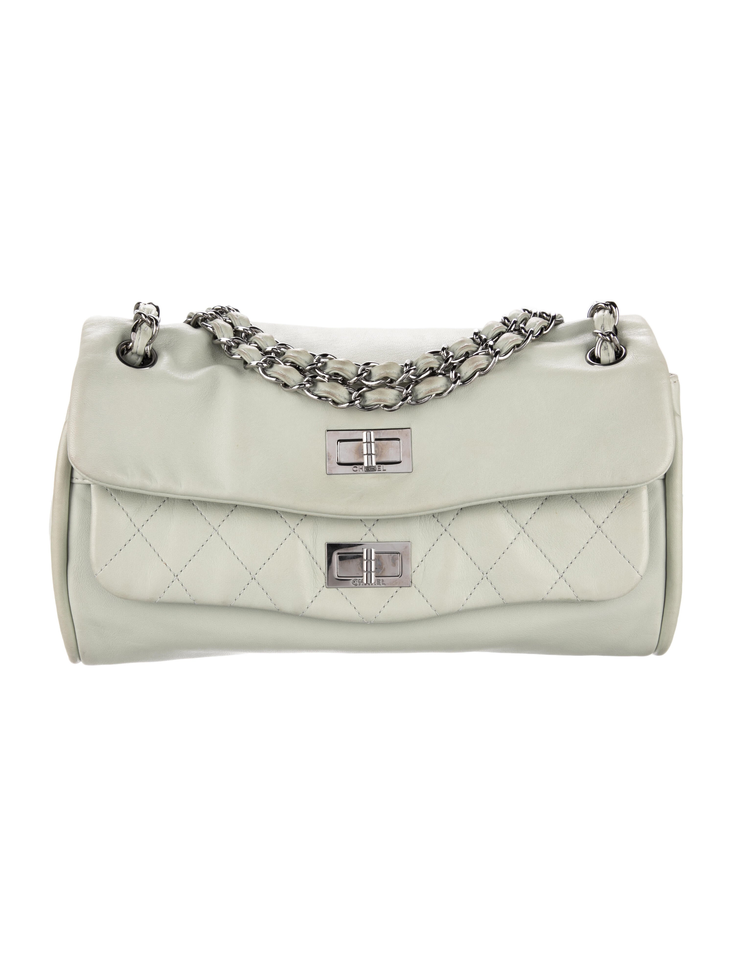 Chanel ParisEdinburgh Medium Double Flap Bag w/ Tags Green Shoulder