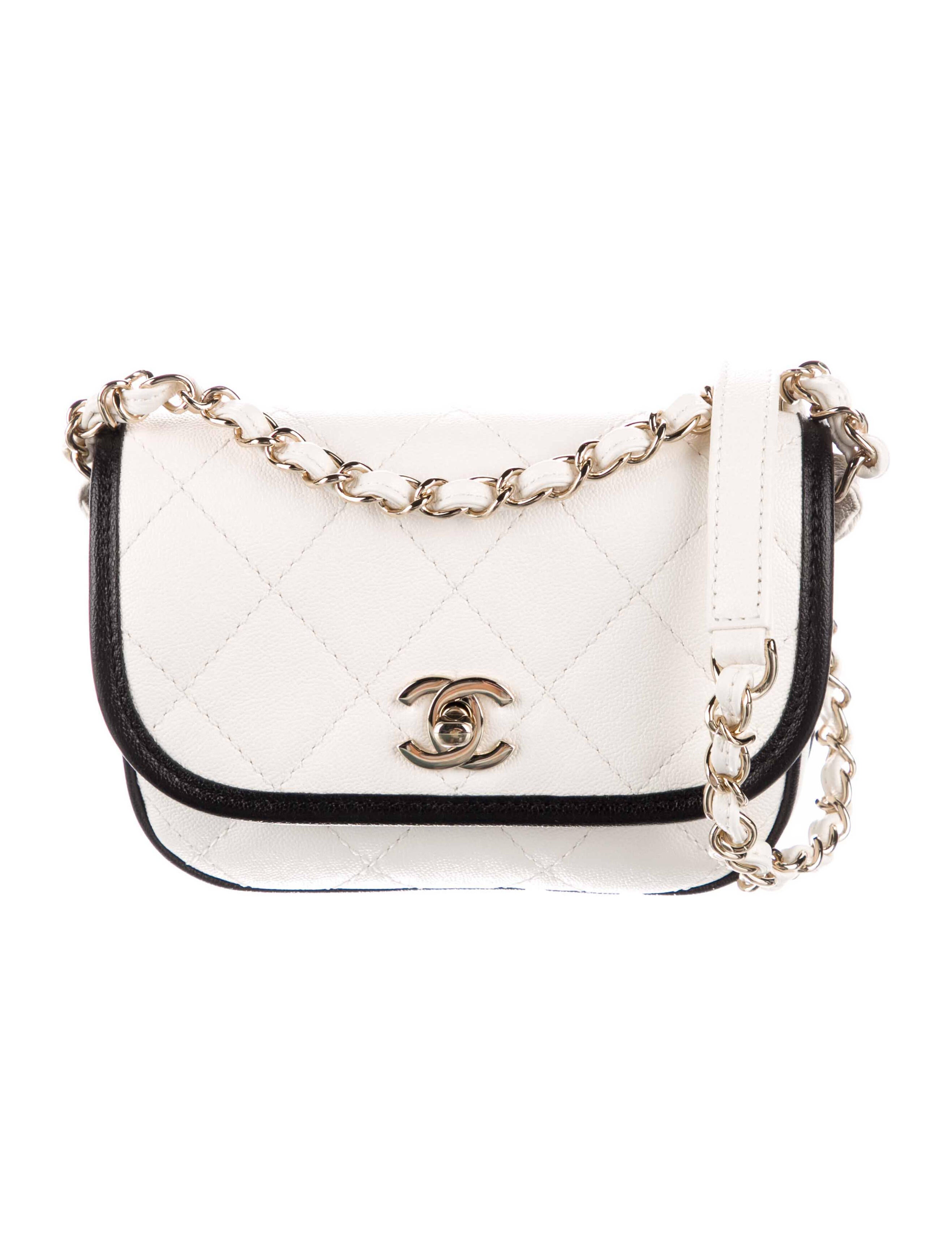 Chanel 2021 Mini Round Flap Messenger Bag Neutrals Crossbody Bags