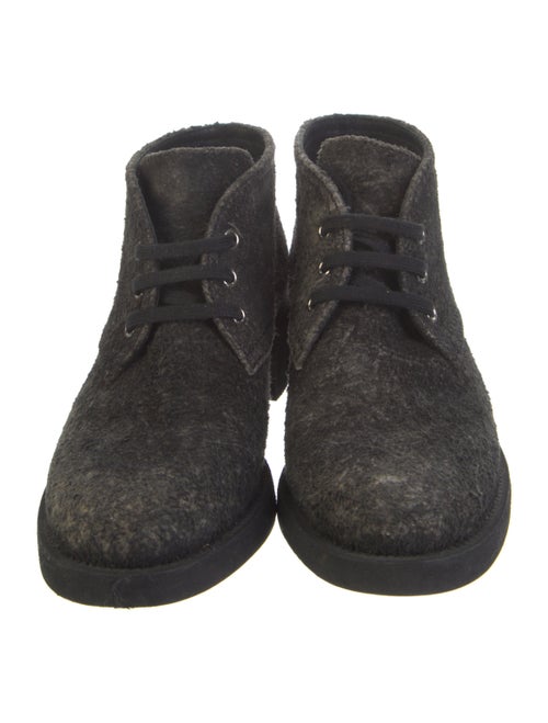 Chanel 2016 Interlocking CC Logo Lace-Up Boots