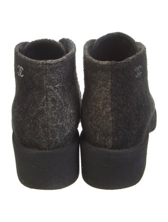 Chanel 2016 Interlocking CC Logo Lace-Up Boots