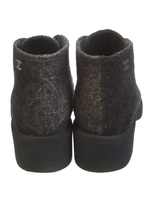 Chanel 2016 Interlocking CC Logo Lace-Up Boots