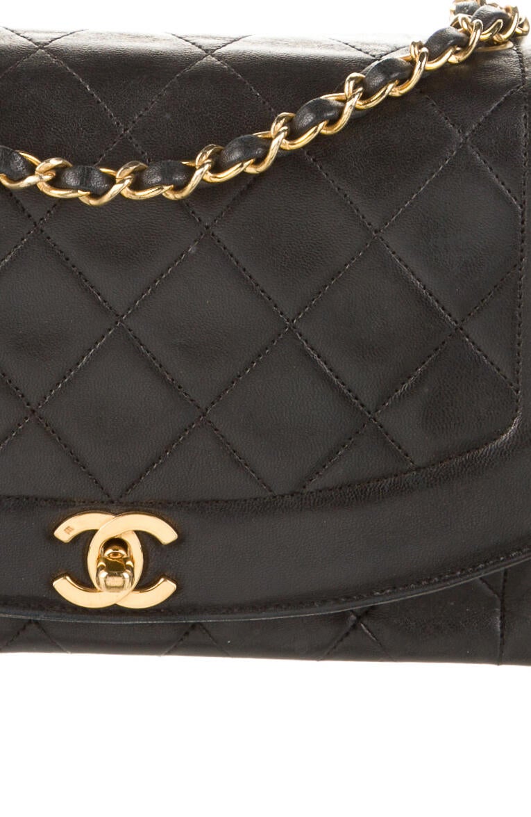 Chanel Medium Diana Flap Bag Black Crossbody Bags, Handbags