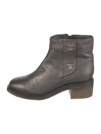 Chanel Interlocking CC Logo Interlocking CC Logo Moto Boots