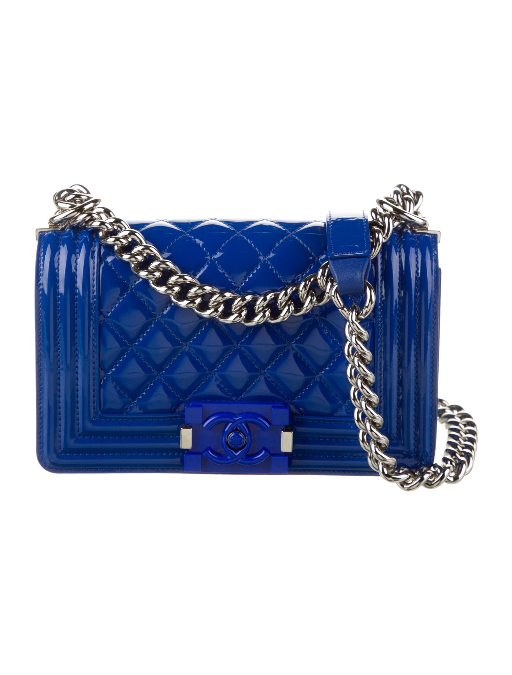 Chanel Large Quilted Boy Bag Blue Shoulder Bags, Handbags CHA61204 The RealReal