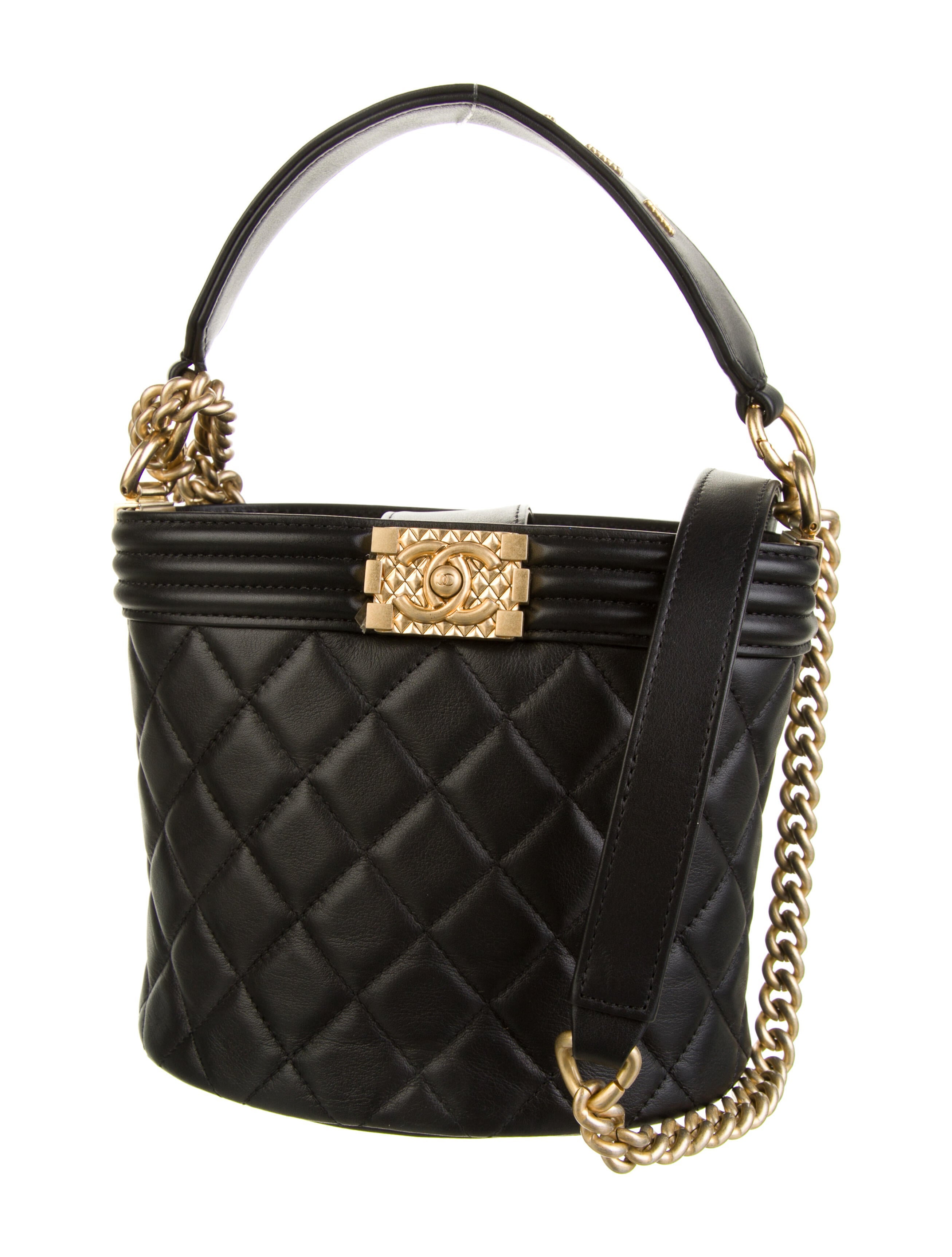 Chanel Drawstring Bucket Bag Black Bucket Bags, Handbags CHA754275