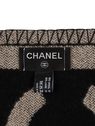 Chanel Cashmere Blend CC Throw Blanket