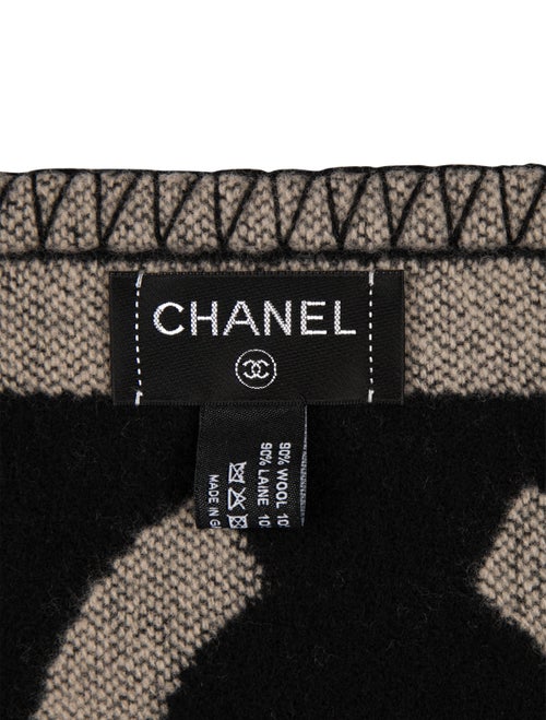 Chanel Cashmere Blend CC Throw Blanket