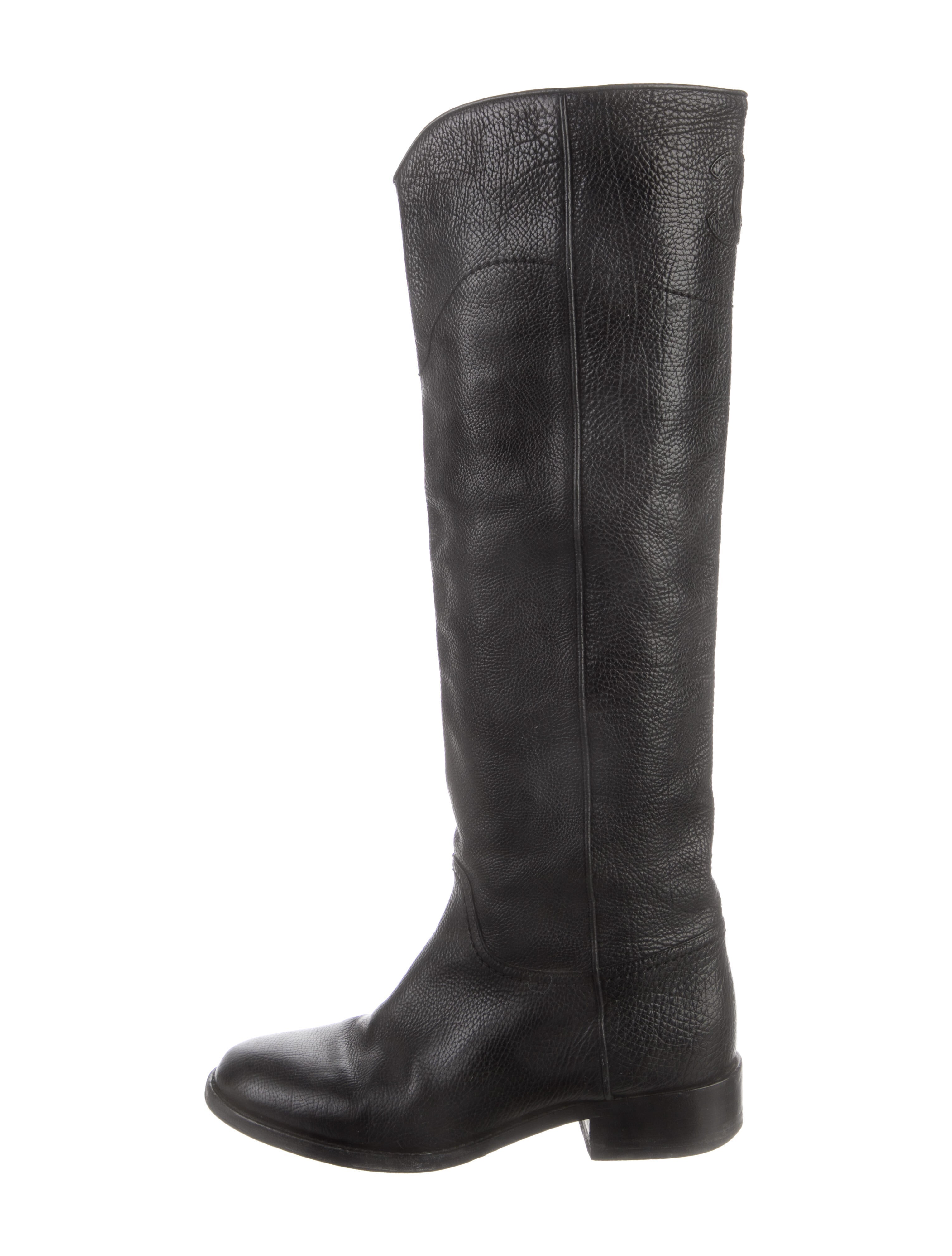Chanel 2014 Leather Riding Boots