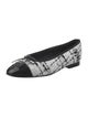 Chanel Interlocking CC Logo Tweed Flats