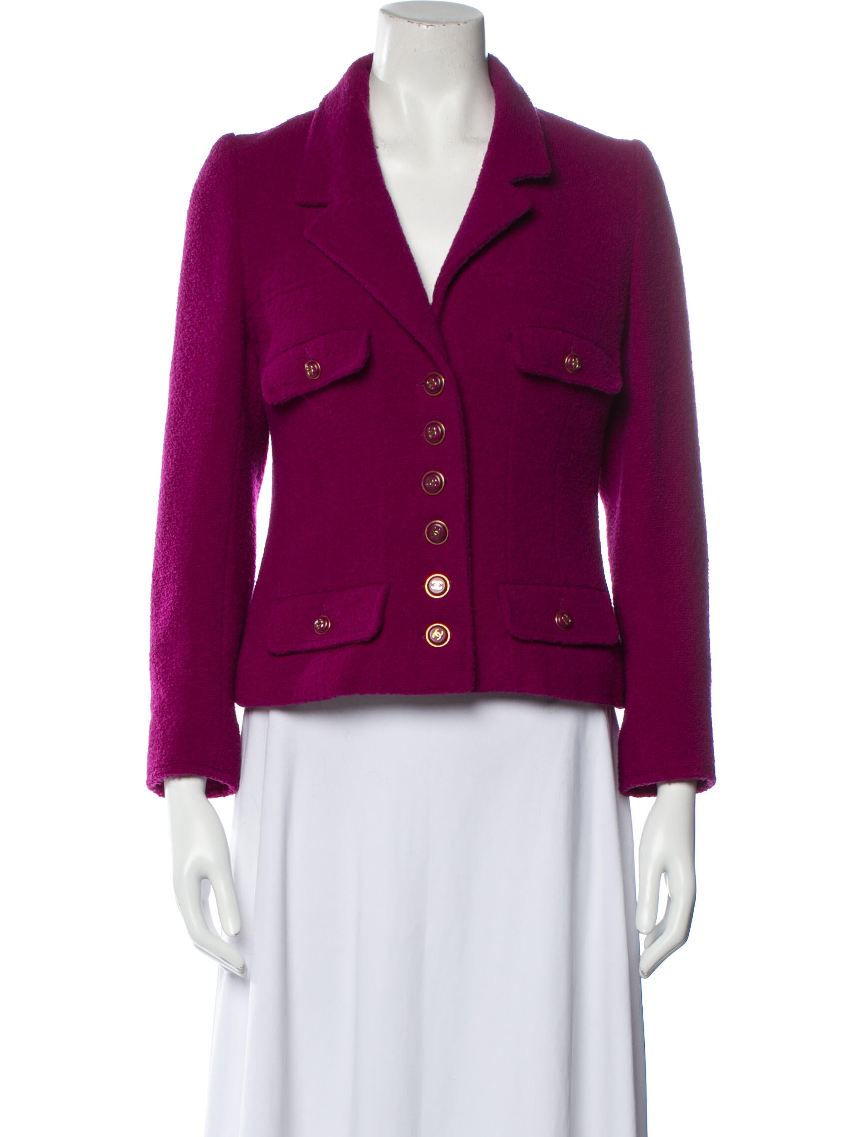 Chanel Vintage 1995 Blazer Purple Jackets, Clothing CHA884947 The