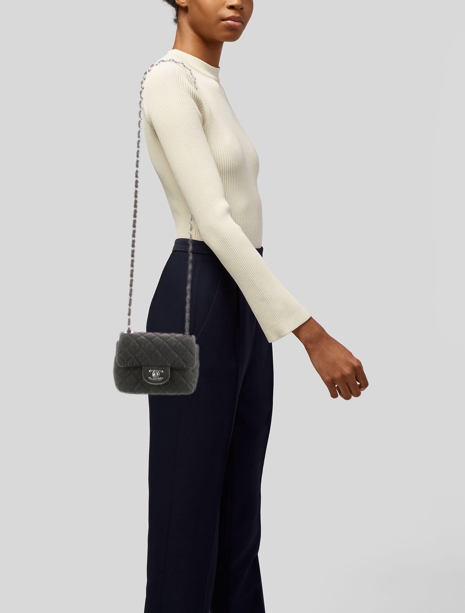 ＣＨＡＮＥＬスクエアバック2020〜2021❤️新品未使用 Chanel 2020 Denim Mini Square Flap Bag - Black Shoulder Bags