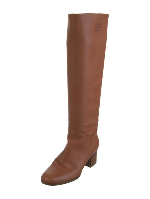 Chanel Riding Interlocking CC Logo Riding Boots