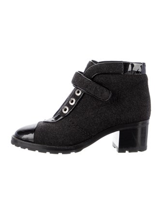 Chanel 2008 Interlocking CC Logo Combat Boots