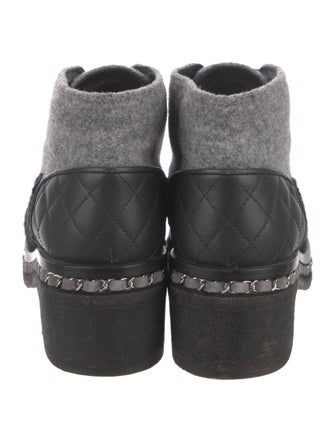 Chanel 2016 Interlocking CC Logo Combat Boots