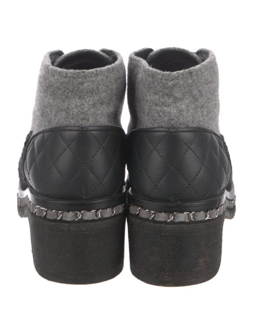 Chanel 2016 Interlocking CC Logo Combat Boots