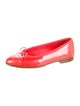 Chanel Patent Leather Interlocking CC Logo Ballet Flats