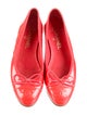Chanel Patent Leather Interlocking CC Logo Ballet Flats