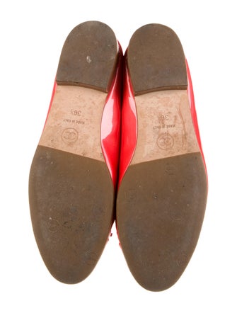 Chanel Patent Leather Interlocking CC Logo Ballet Flats