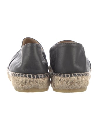 Chanel Interlocking CC Logo Leather Espadrilles