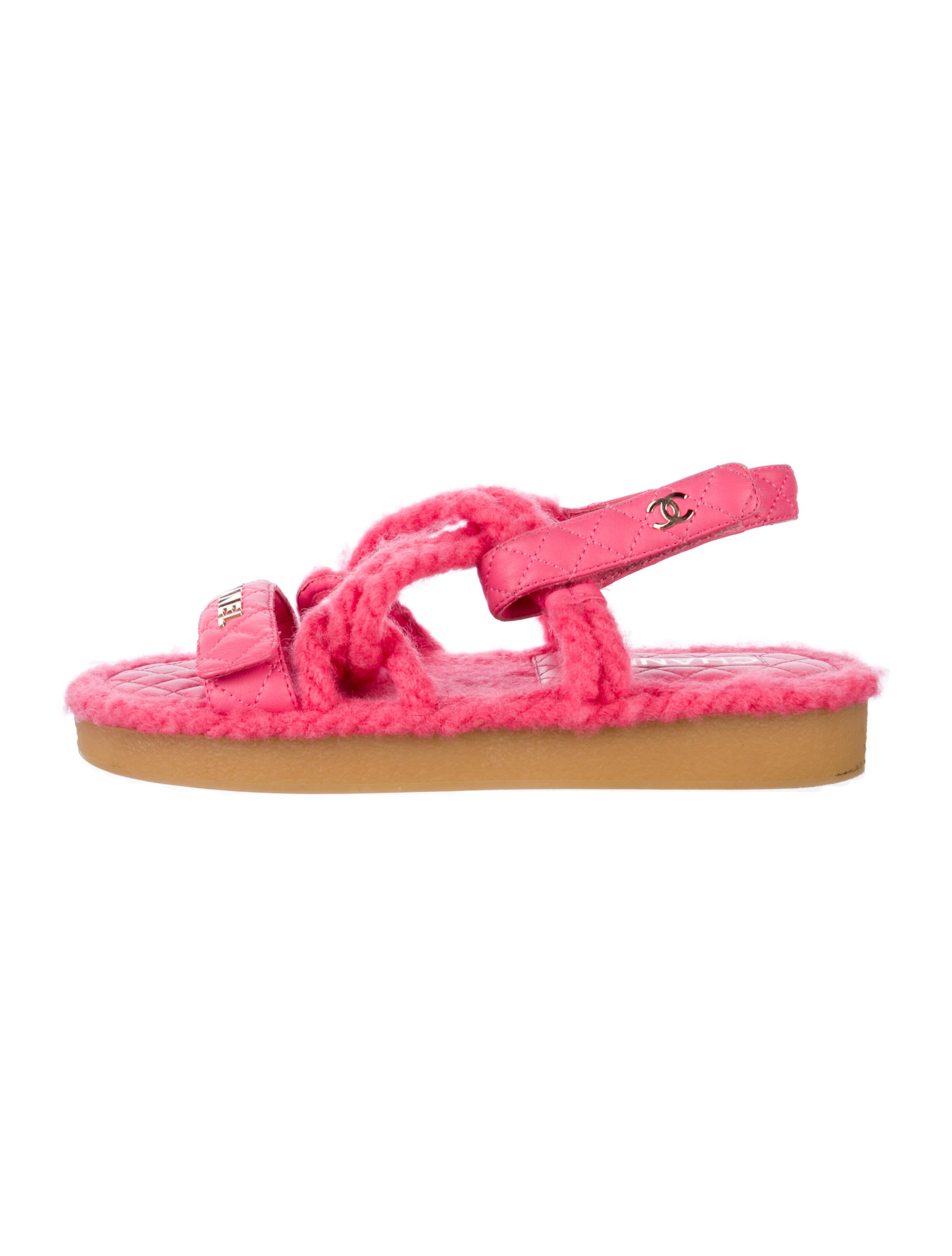 Chanel 2021 Interlocking CC Logo Slingback Sandals - Pink Sandals, Shoes -  CHA897042 | The RealReal