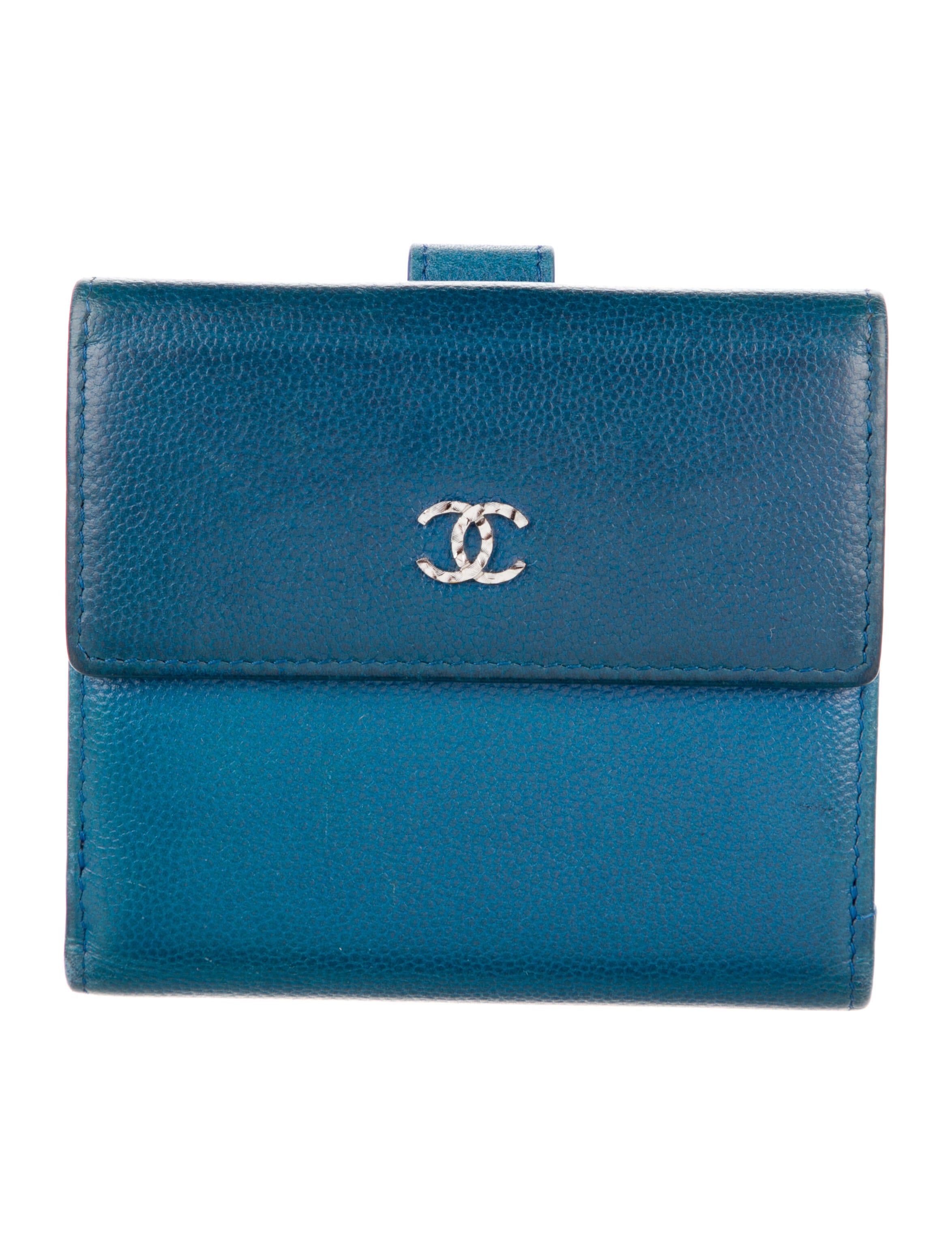 Chanel 2012 French Purse Compact Wallet Blue Wallets, Accessories