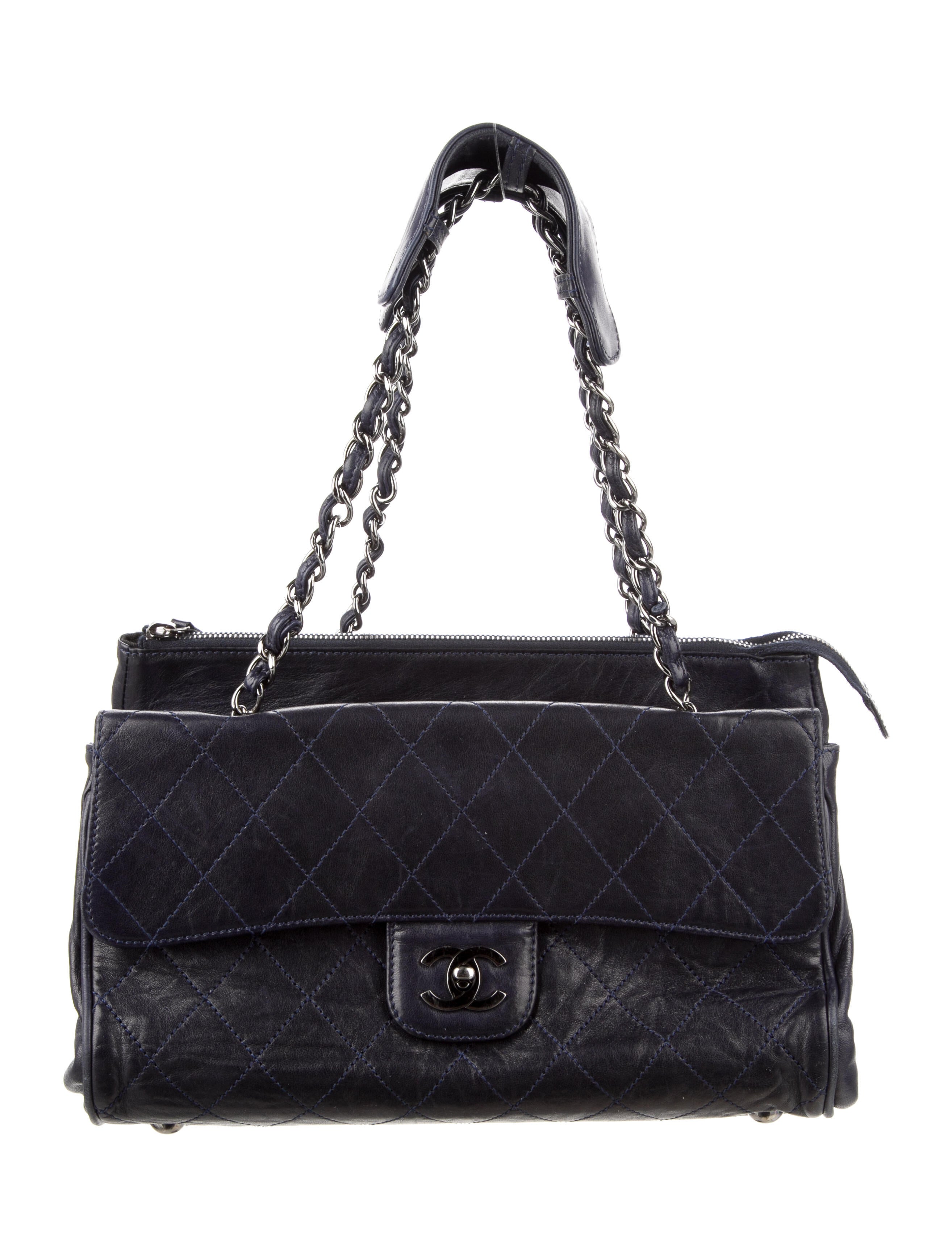 Chanel Paris-Edinburgh Medium Tweed Boy Bag - Blue Shoulder Bags ...