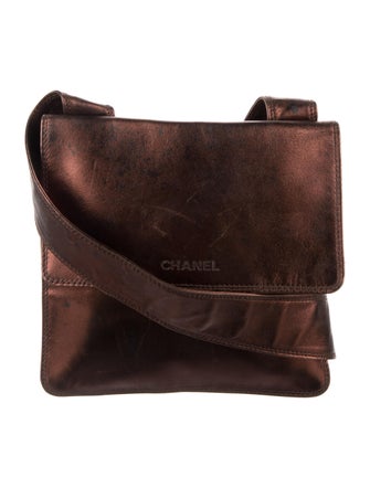 Chanel Metallic Lambskin Messenger Bag